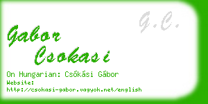 gabor csokasi business card